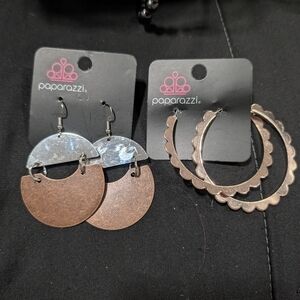 Paparazzi Jewelry Earrings 2 Pairs NWOT